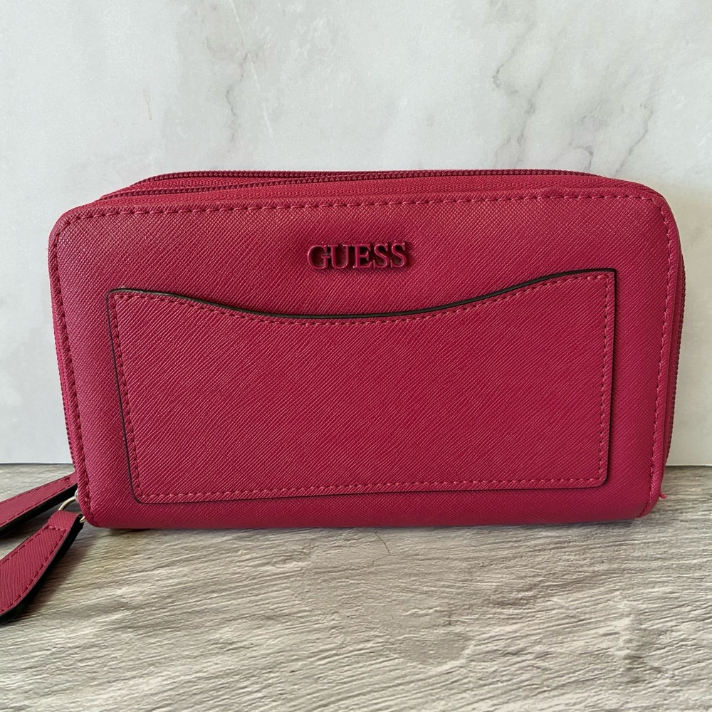 Guess Pink Zip Artound Wallet